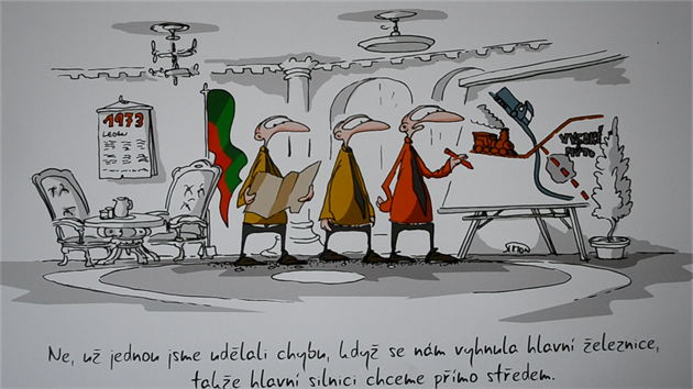Kreslíř Marek Simon vytvořil kalendář pro Vysoké Mýto.