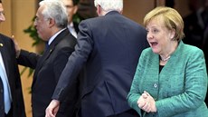 Nmecká kancléka Angela Merkelová na unijním summitu, kde se jednalo o dalí...