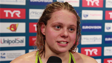 eská plavkyn Kristýna Horská po finále polohového závodu na 200 metr na...