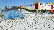 �ty�patrová stavba o plo�e 3100 metr� �tvere�ních vyroste za obchodním centrem...