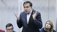 Gruzínský exprezident a odvolaný oděský gubernátor Michail Saakašvili u soudu v...