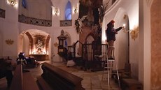 Nové světelné zdroje na galeriích kostela sv. Jana Nepomuckého na Zelené hoře...