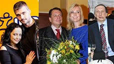 Lucie Bílá a Radek Filipi, Jií Paroubek a jeho druhá manelka Petra, Václav...