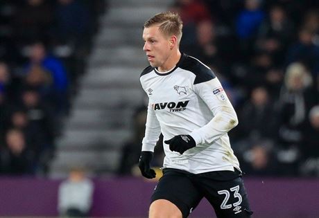 Matj Vydra v dresu Derby County