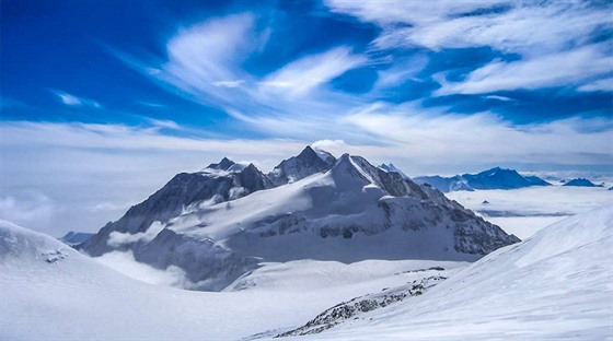 Masiv Mount Vinson v Antarktidě.