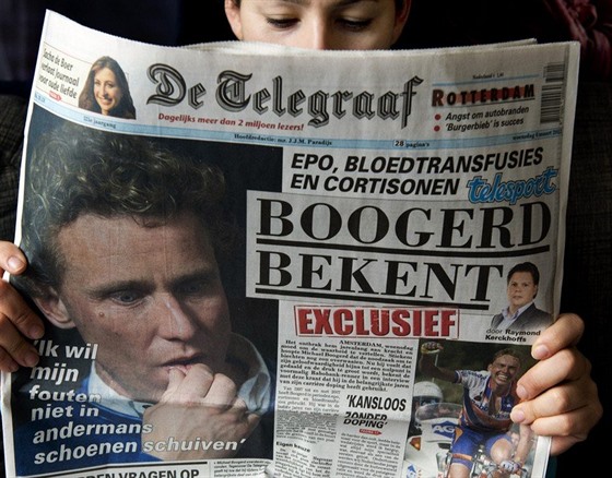 De Telegraaf informoval o piznání Michaela Boogerda.