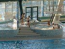 V budějovickém bazénu už se mohou lidé naložit do vířivky. (20. 12. 2017)