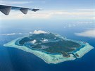 Pro ostrovy Francouzské Polynésie jsou typické krásné laguny. Na obrázku je...