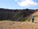 Turistická trasa okolo kráteru Azuma-Kofudi
