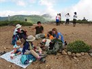 Pohodový piknik na vrcholu Higashi-Azuma