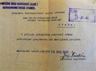 První stránka výkazu innosti gonia v Mariánských lázních, rok 1935.