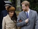 Meghan Markle a princ Harry na slavnostní bohoslub v Sandringhamu (25....