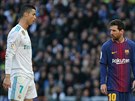 Dv nejvtí hvzdy. Cristiano Ronaldo (vlevo) z Realu Madrid a Lionel Messi z...