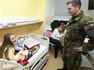 Malí pacienti trávící Vánoce na dtské klinice olomoucké fakultní nemocnice...