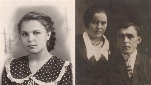 Matka Anny Platonov po absolvovn koly (1953); prarodie Aneka Kuera a Frantiek Marks (1939)