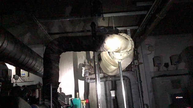 V pondl vyjdli hasii k poru technologie bioplynov vrobny energie v olomouck sti Holice (25. prosince 2017).