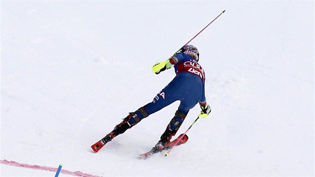 Mikaela Shiffrinov protn cl slalomu v Lienzu.