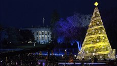 Slavnostní rozsvícení vánoního stromu ped Bílým domem (30. listopadu 2017)