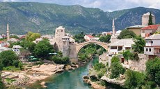 Hercegovský Mostar. Plocha předválečné občiny (zhruba náš okres, resp....