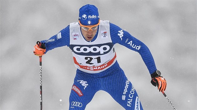 Federico Pellegrino bhem sprintersk kvalifikace na Tour de Ski v Lenzerheide.