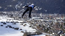 Norský skokan na lyích Daniel-André Tande bhem kvalifikace na závod Turné...