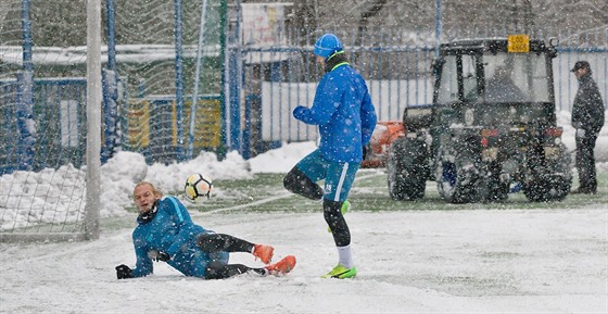 Zasnený start zimní pípravy fotbalist Liberce.