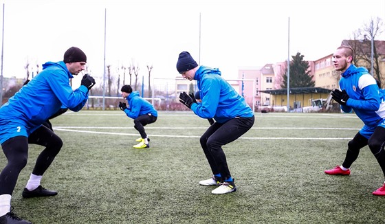 První trénink fotbalist Brna v novém roce.