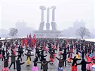 Pchjongjang. Oslavy 100. výroí narození Kim ong-suk, partyzánky z dob boj s...