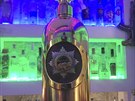 Láhev vodky znaky Russo-Baltique, kterou zlodji ukradli z kodaského Café 33