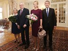 2018: Premiér Andrej Babi s manelkou dorazili do Lán na novoroní obd s...