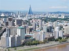 Pohled na dne�n� Pchjongjang, hlavn� m�sto KLDR