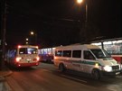 Auto mstské policie nabouralo v Michli do tramvaje.
