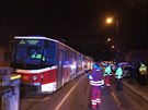 V Michli se srazilo auto mstské policie s tramvají.