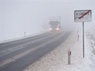 V Olomouckém kraji hust snilo. Sníh zpsobil na silnicích nkolik dopravních...