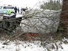 Pro kamion musela dopoledne pijet speciln vyproovac technika.