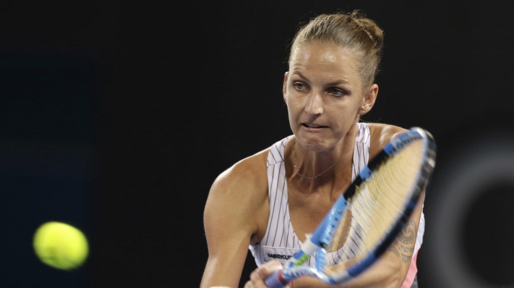 Karolína Plí�ková na turnaji v Brisbane.