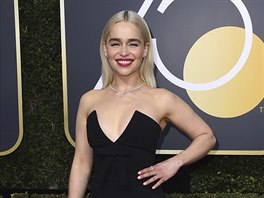 Emilia Clarke na Zlatých glóbech (Beverly Hills, 7. ledna 2018)