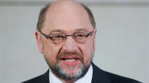 Předseda SPD Martin Schulz před začátkem sondovacích rozhovorů s CDU/CSU (7. ledna 2018)