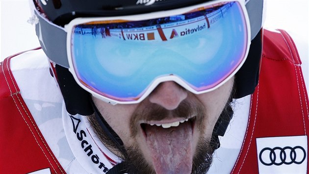 Rakousk lya Marcel Hirscher si uv vtzstv v obm slalomu v Adelbodenu