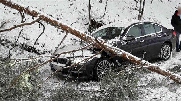 Hasii v Olomouckm kraji museli zasahovat kvli patnmu poas u t nehod. Po jedn hodin odpoledne vyjeli kvli pdu stromu na osobn vozidlo u Bohdkova. Nikdo nebyl zrann. (3. 1. 2018)