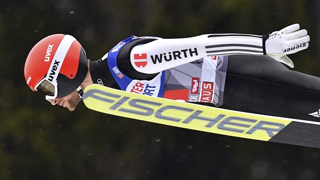 Markus Eisenbichler v závodu Turné čtyř můstků v Innsbrucku.