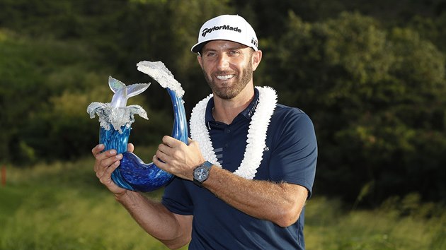 Dustin Johnson po triumfu na Turnaji ampion na Havaji.