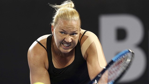 Estonsk tenistka Kaia Kanepiov bojuje na turnaji v Brisbane.