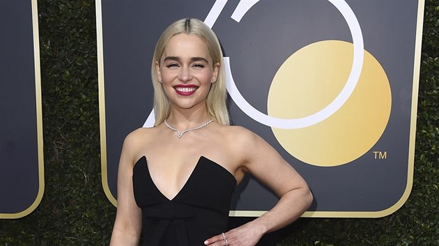 Emilia Clarke na Zlatých glóbech (Beverly Hills, 7. ledna 2018)