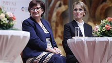 Debata První dámy mezi námi: zleva Eva Drahoová, Bohumila Braíková