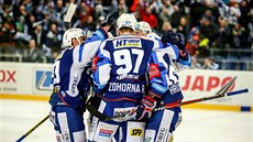 Gólová radost hrá Komety v utkání proti Plzni.