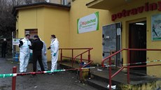 Ve�erka, kde k ubodání prodava�ky do�lo.