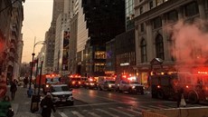Trump Tower v New Yorku zachvátil poár. (8. ledna 2018)