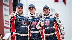 Tatra posádky Martin Kolomý, Jií tross a Rostislav Pilný na trati Rallye...