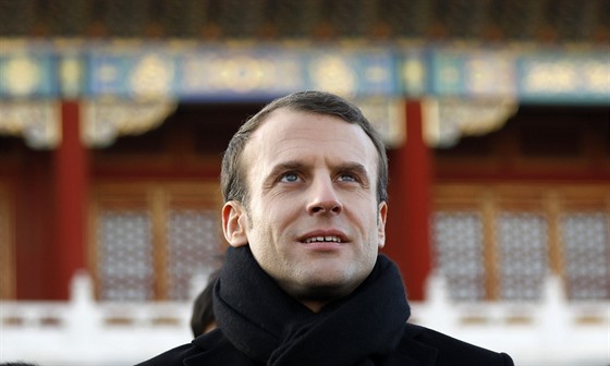 Francouzský prezident Emmanuel Macron v Zakázaném městě v Pekingu (9. ledna...